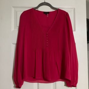 Beautiful sheer blouse with V neck. On tag color states rose blossom